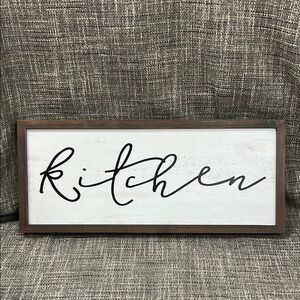 Rustic Brown and White Kitchen Wall Sign